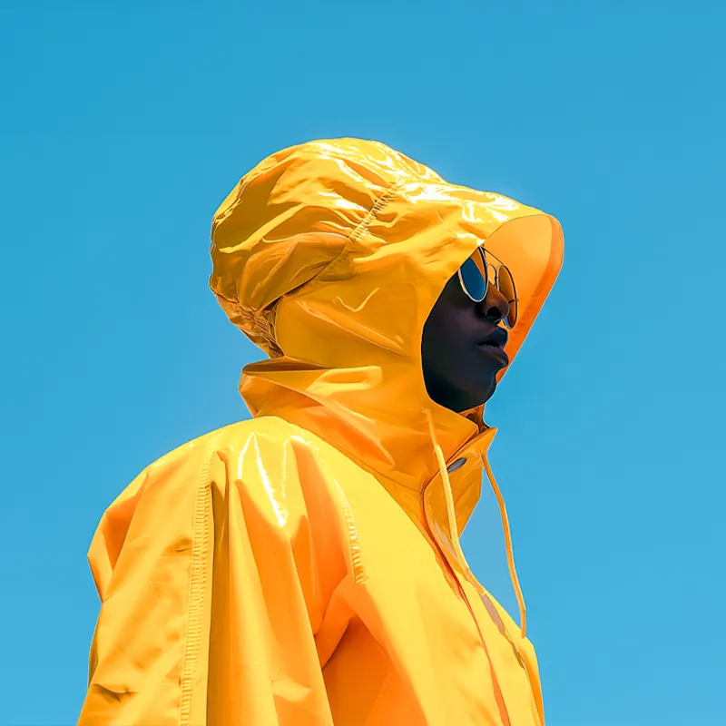 fashion portrait yellow hoodie studio photography